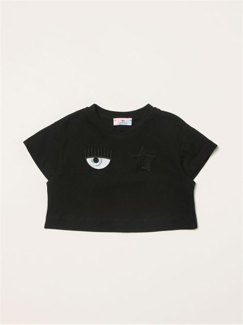 T-SHIRT CROPPED EYESTAR J CHIARA FERRAGNI | 5196019205/NERO
